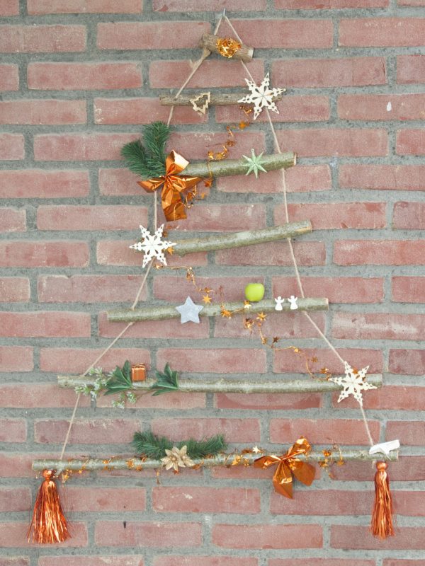 Houten Kerstboom Wandhanger