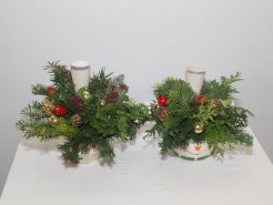 Twee 'matching' kerststukjes